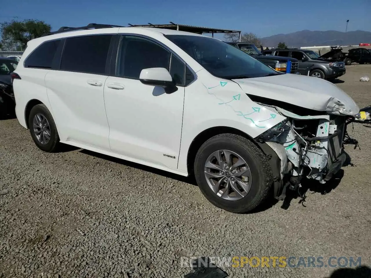 4 Фотография поврежденного автомобиля 5TDKRKEC6MS060736 TOYOTA All Models 2021