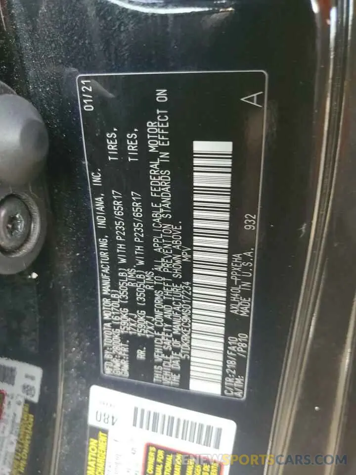 13 Фотография поврежденного автомобиля 5TDKRKEC9MS017234 TOYOTA All Models 2021