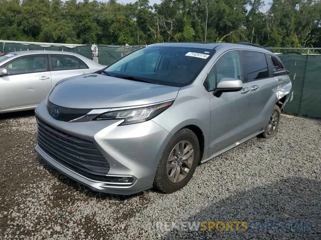 1 Photograph of a damaged car 5TDYRKEC9MS030284 TOYOTA All Models 2021