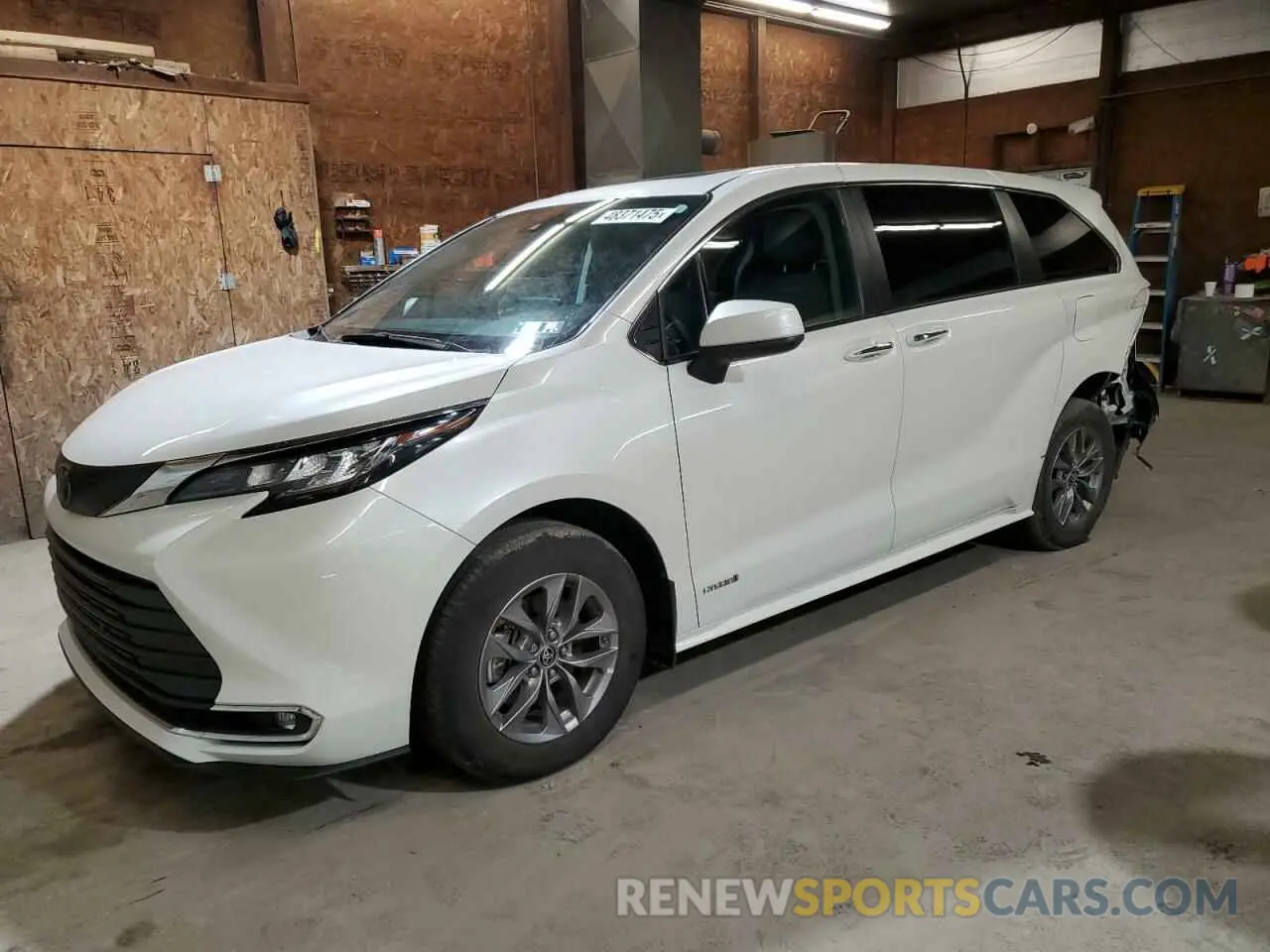 1 Photograph of a damaged car 5TDYSKFC7MS031162 TOYOTA All Models 2021