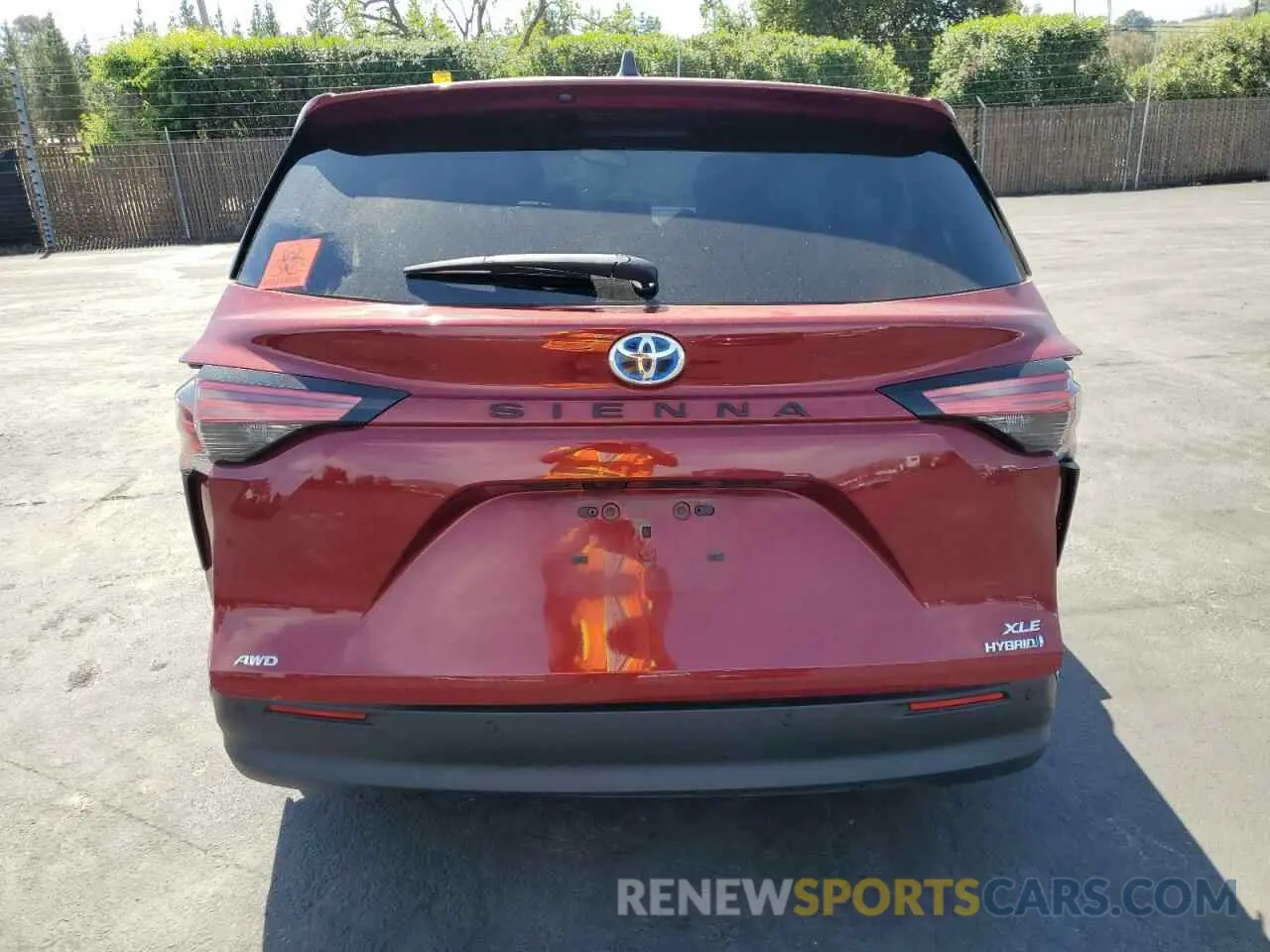 6 Photograph of a damaged car 5TDYSKFC8MS010935 TOYOTA All Models 2021