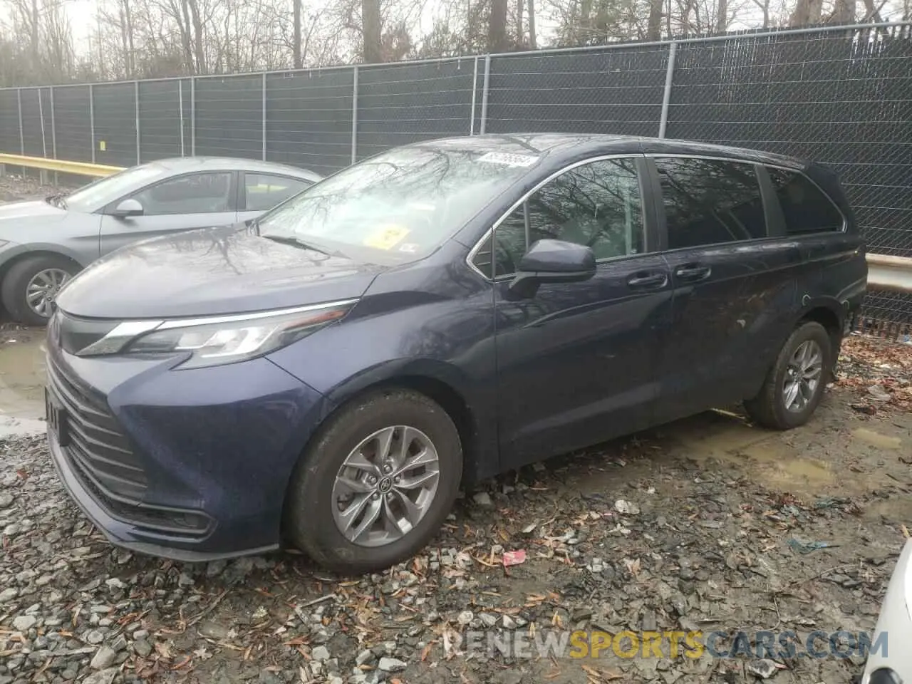 1 Photograph of a damaged car 5TDKRKEC5NS099528 TOYOTA All Models 2022