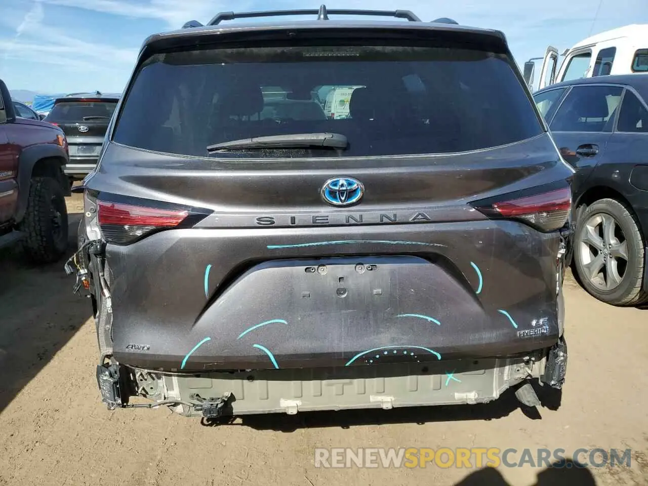 6 Photograph of a damaged car 5TDKSKFC1NS044125 TOYOTA All Models 2022