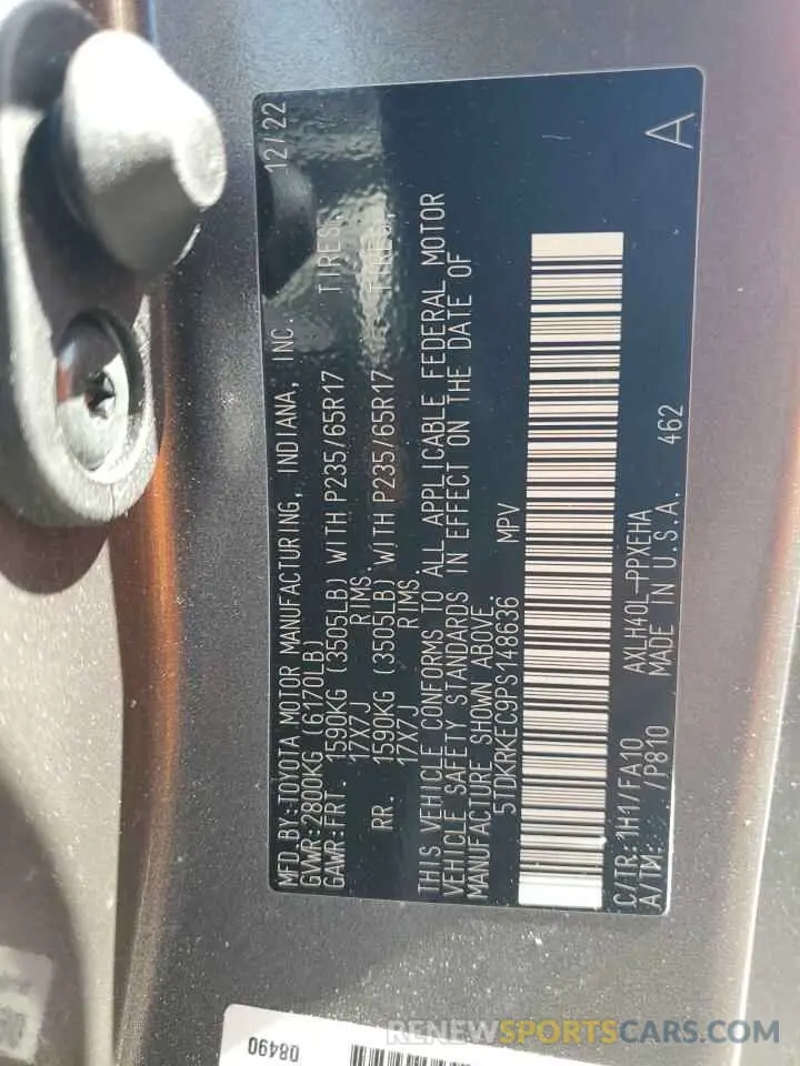 13 Фотография поврежденного автомобиля 5TDKRKEC9PS148636 TOYOTA All Models 2023