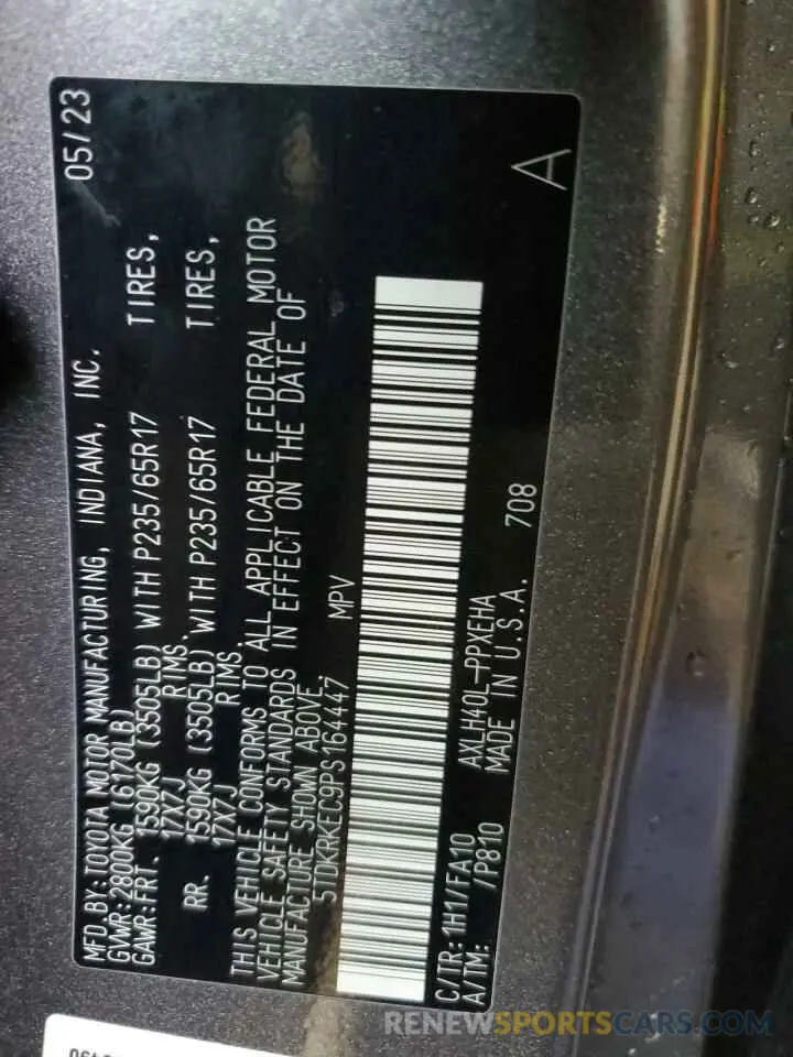 13 Photograph of a damaged car 5TDKRKEC9PS164447 TOYOTA All Models 2023