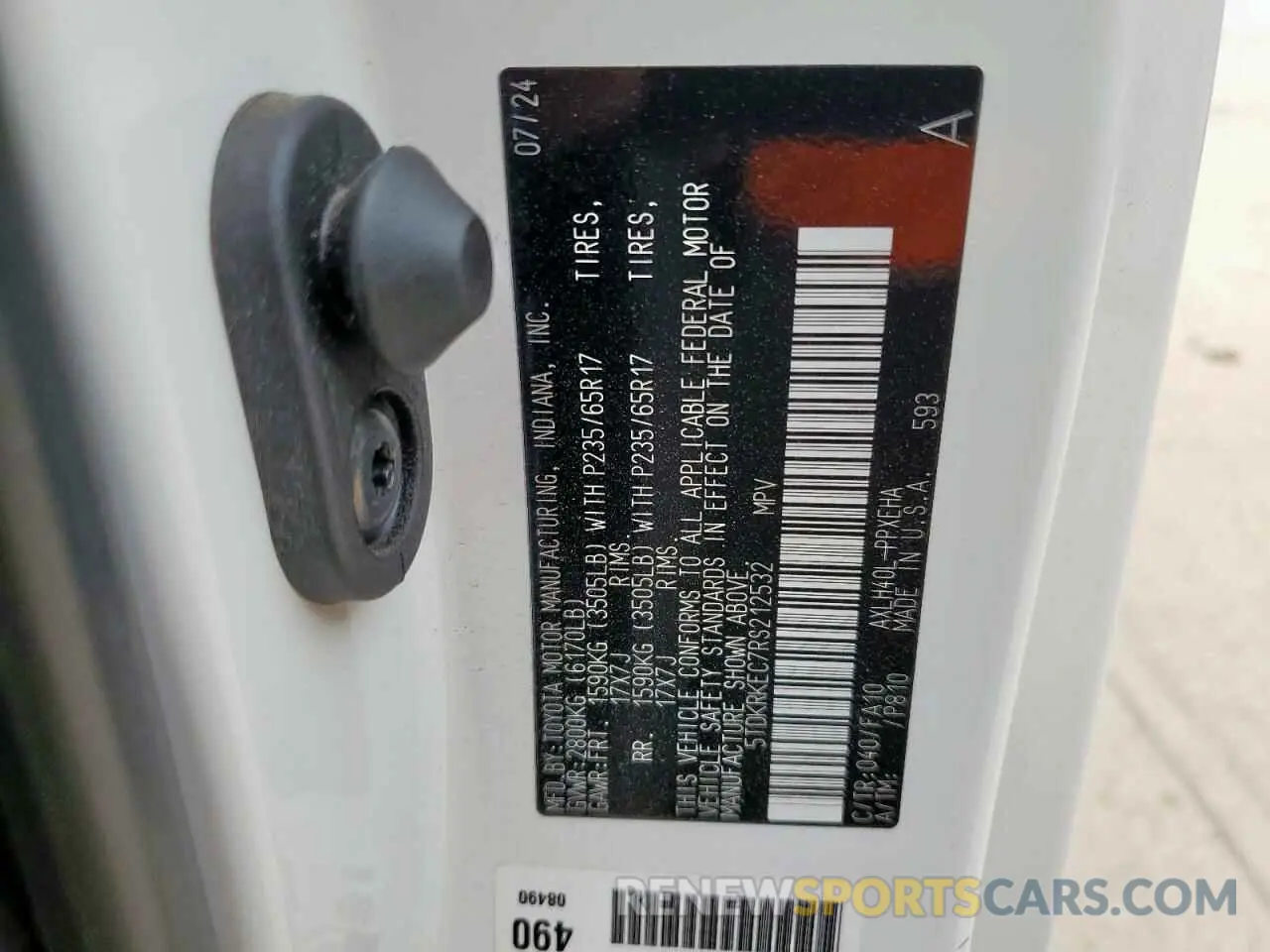 14 Фотография поврежденного автомобиля 5TDKRKEC7RS212532 TOYOTA All Models 2024