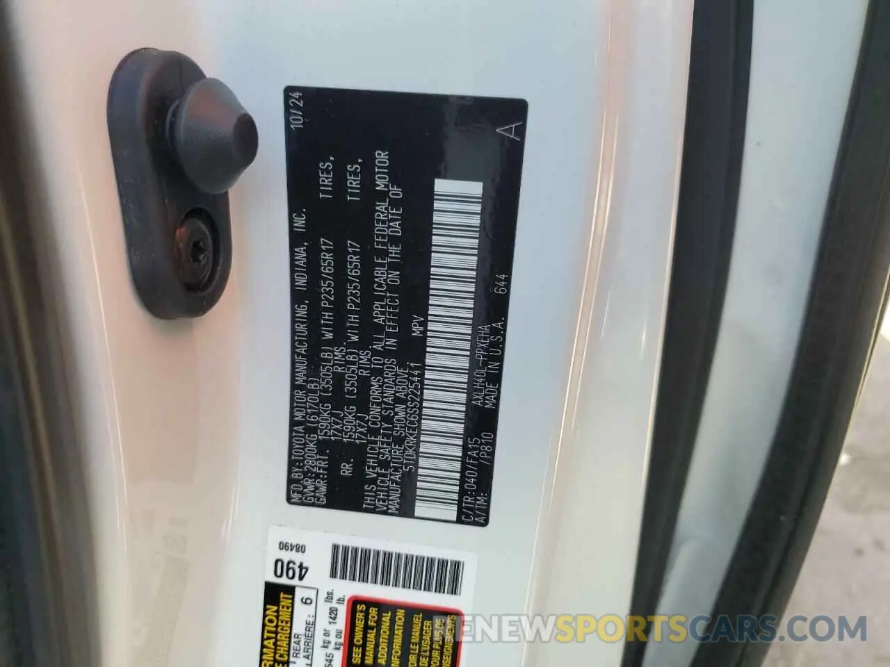 13 Фотография поврежденного автомобиля 5TDKRKEC6SS225441 TOYOTA All Models 2025