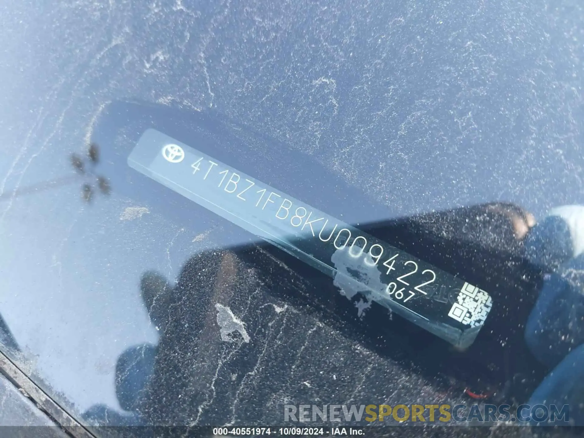 9 Фотография поврежденного автомобиля 4T1BZ1FB8KU009422 TOYOTA AVALON 2019