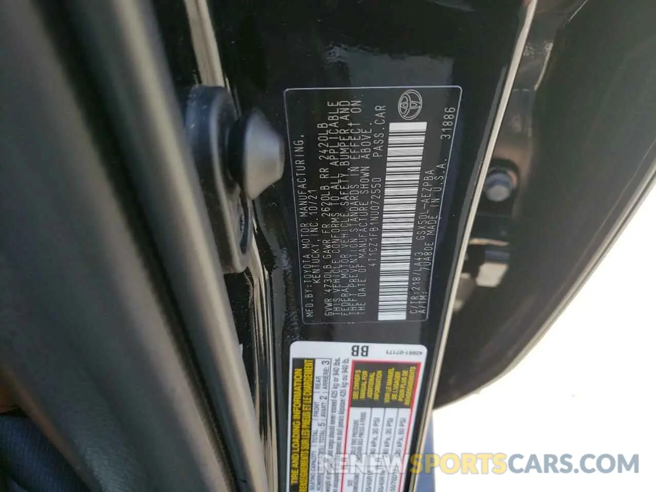 10 Фотография поврежденного автомобиля 4T1CZ1FB1NU072550 TOYOTA AVALON 2022