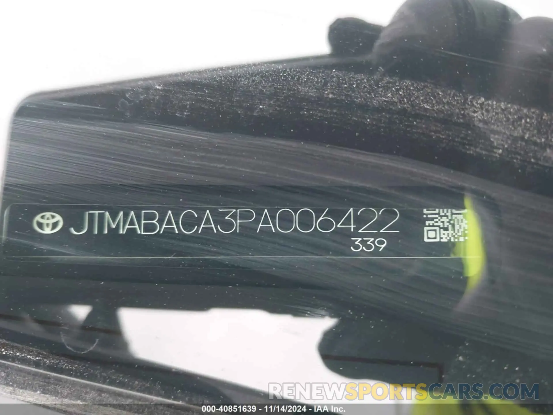 9 Фотография поврежденного автомобиля JTMABACA3PA006422 TOYOTA BZ4X 2023