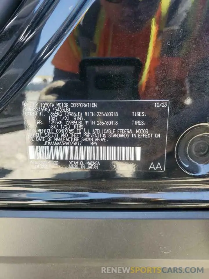 13 Фотография поврежденного автомобиля JTMAAAAA3PA025817 TOYOTA BZ4X XLE 2023