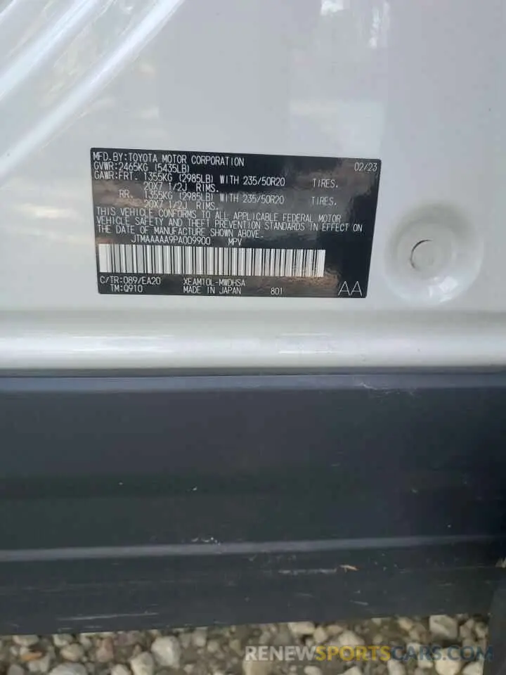 13 Photograph of a damaged car JTMAAAAA9PA009900 TOYOTA BZ4X XLE 2023