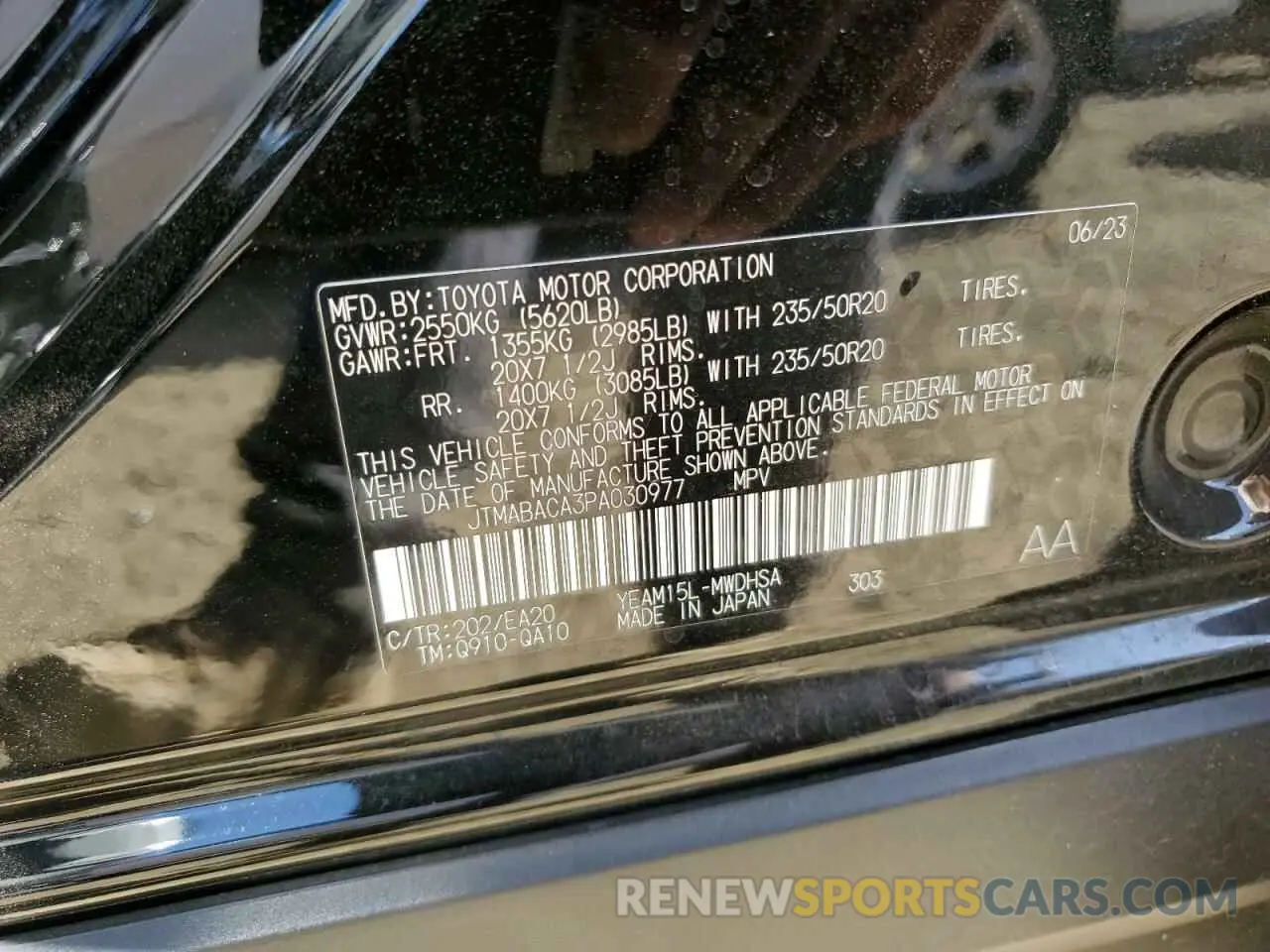 12 Фотография поврежденного автомобиля JTMABACA3PA030977 TOYOTA BZ4X XLE 2023