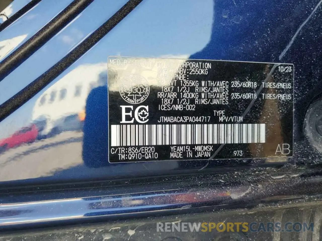 12 Фотография поврежденного автомобиля JTMABACA3PA044717 TOYOTA BZ4X XLE 2023