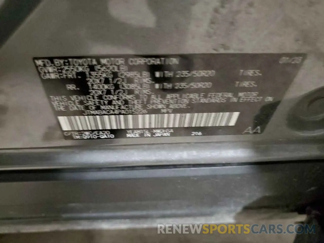 13 Фотография поврежденного автомобиля JTMABACA4PA015226 TOYOTA BZ4X XLE 2023