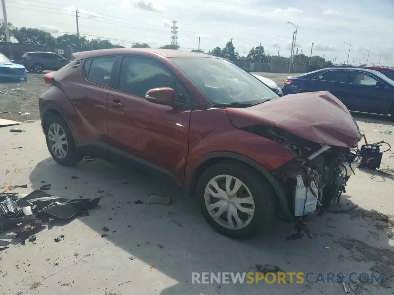 4 Фотография поврежденного автомобиля JTNKHMBX0K1017361 TOYOTA C-HR 2019