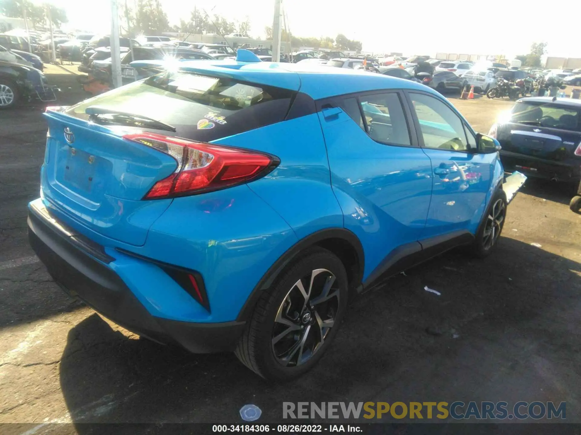 4 Фотография поврежденного автомобиля JTNKHMBX4K1029500 TOYOTA C-HR 2019