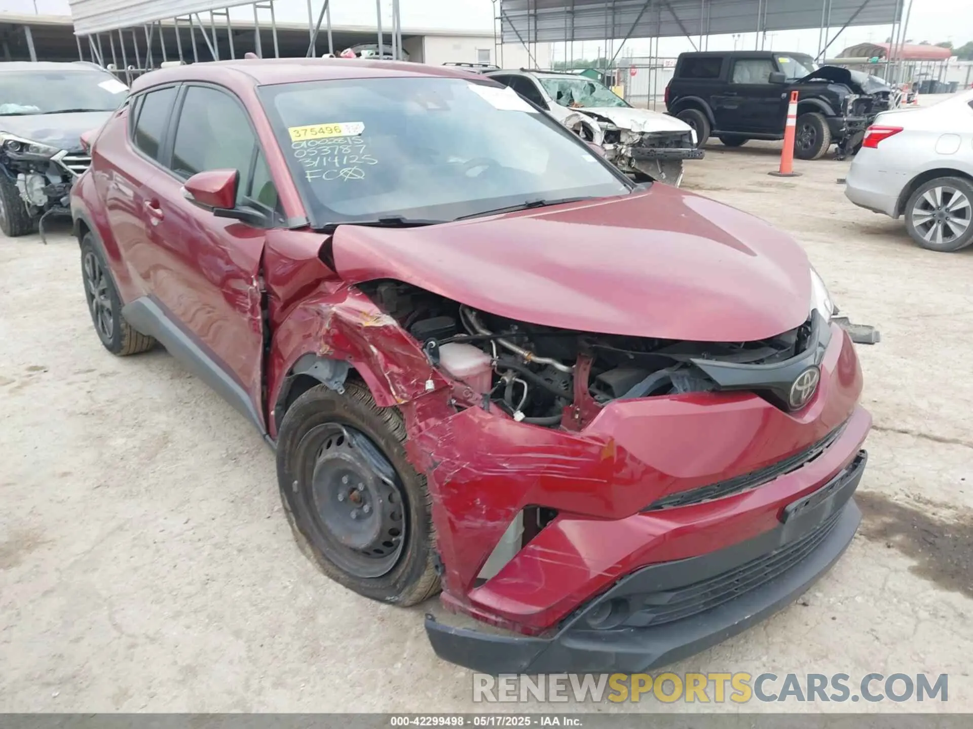 1 Фотография поврежденного автомобиля JTNKHMBX5K1053787 TOYOTA C-HR 2019