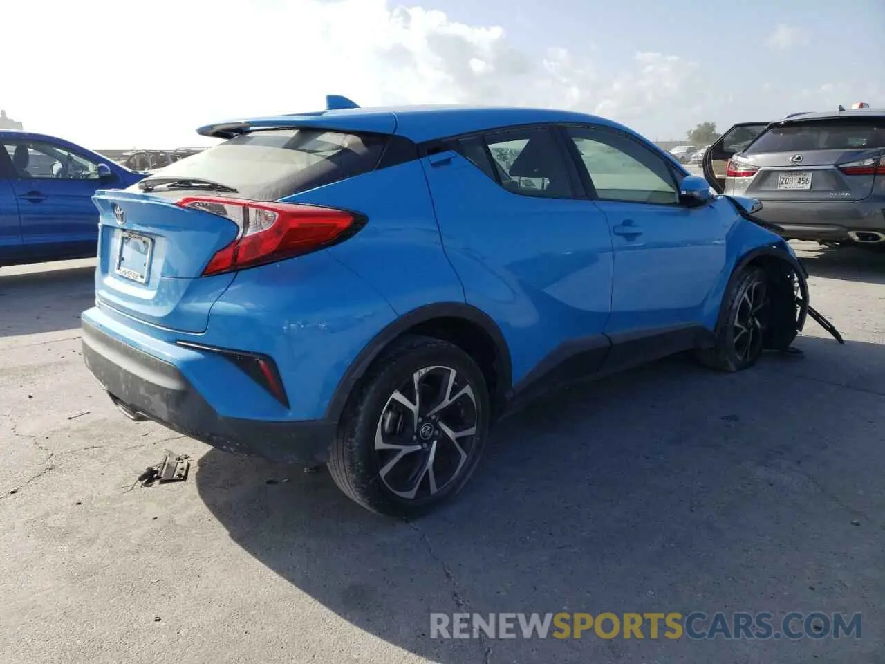 4 Фотография поврежденного автомобиля JTNKHMBX7K1023142 TOYOTA C-HR 2019