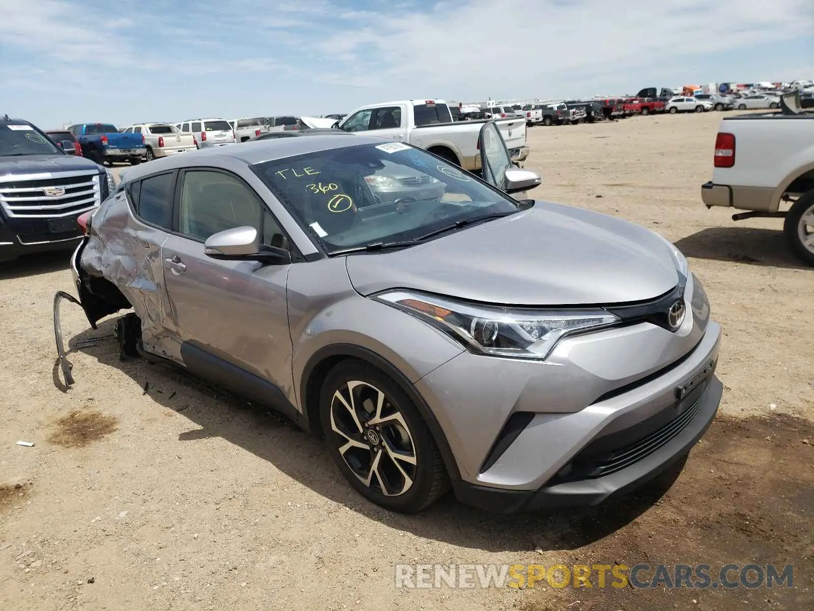 1 Photograph of a damaged car JTNKHMBX8K1015650 TOYOTA C-HR 2019