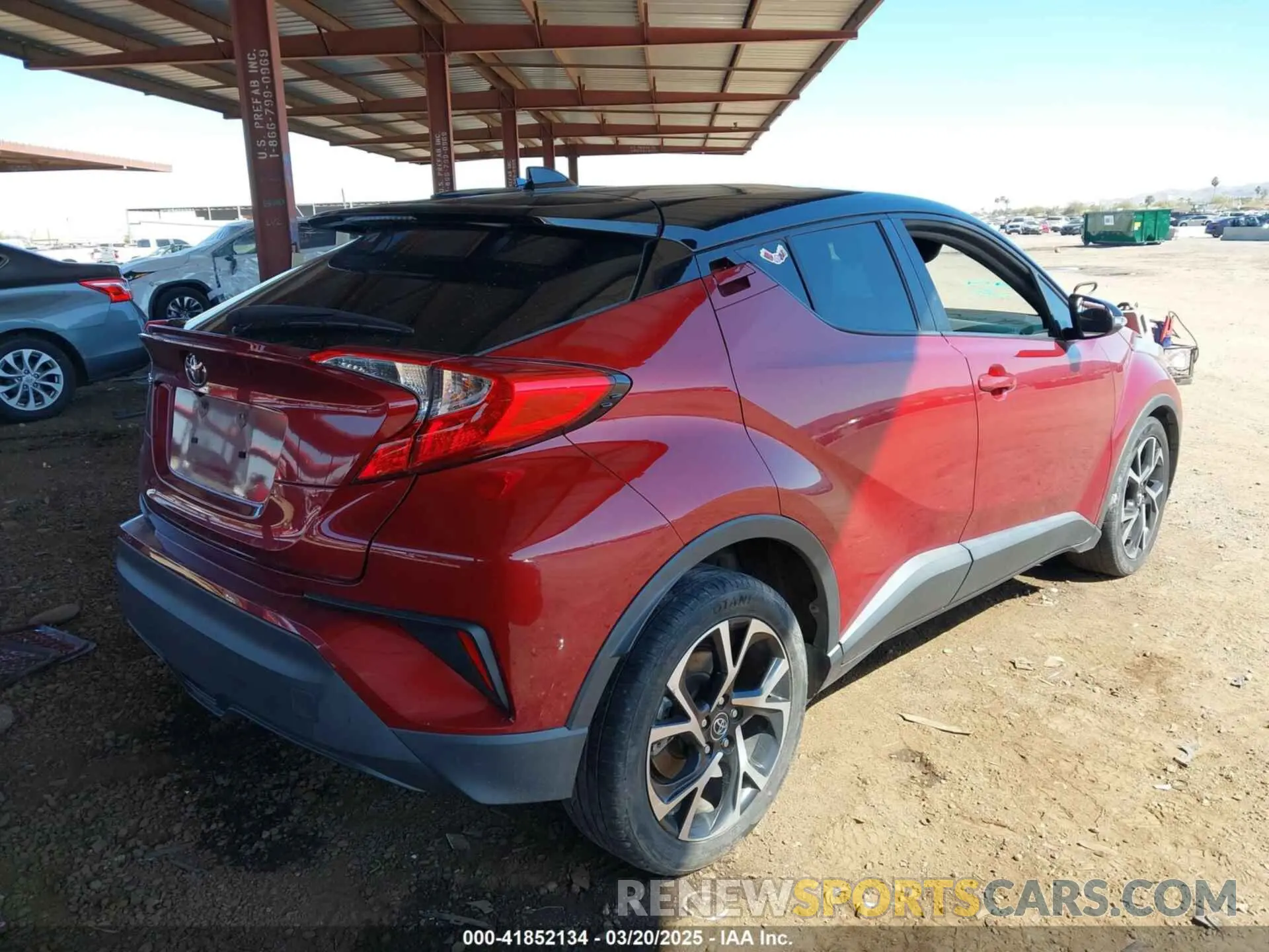 4 Фотография поврежденного автомобиля JTNKHMBX8K1032206 TOYOTA C-HR 2019