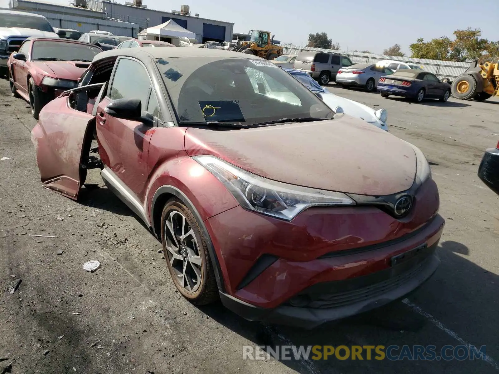 1 Photograph of a damaged car JTNKHMBX8K1033386 TOYOTA C-HR 2019