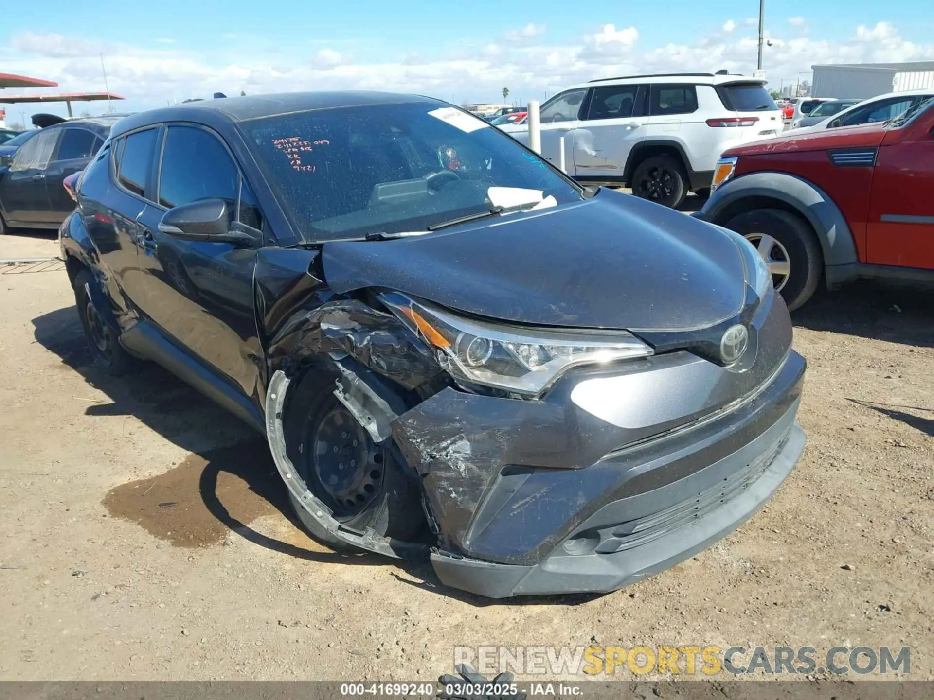 1 Photograph of a damaged car JTNKHMBX9K1049421 TOYOTA C-HR 2019