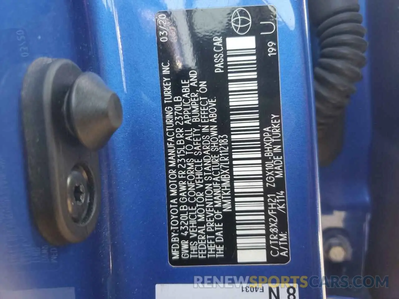 12 Фотография поврежденного автомобиля NMTKHMBX7LR112183 TOYOTA C-HR 2020