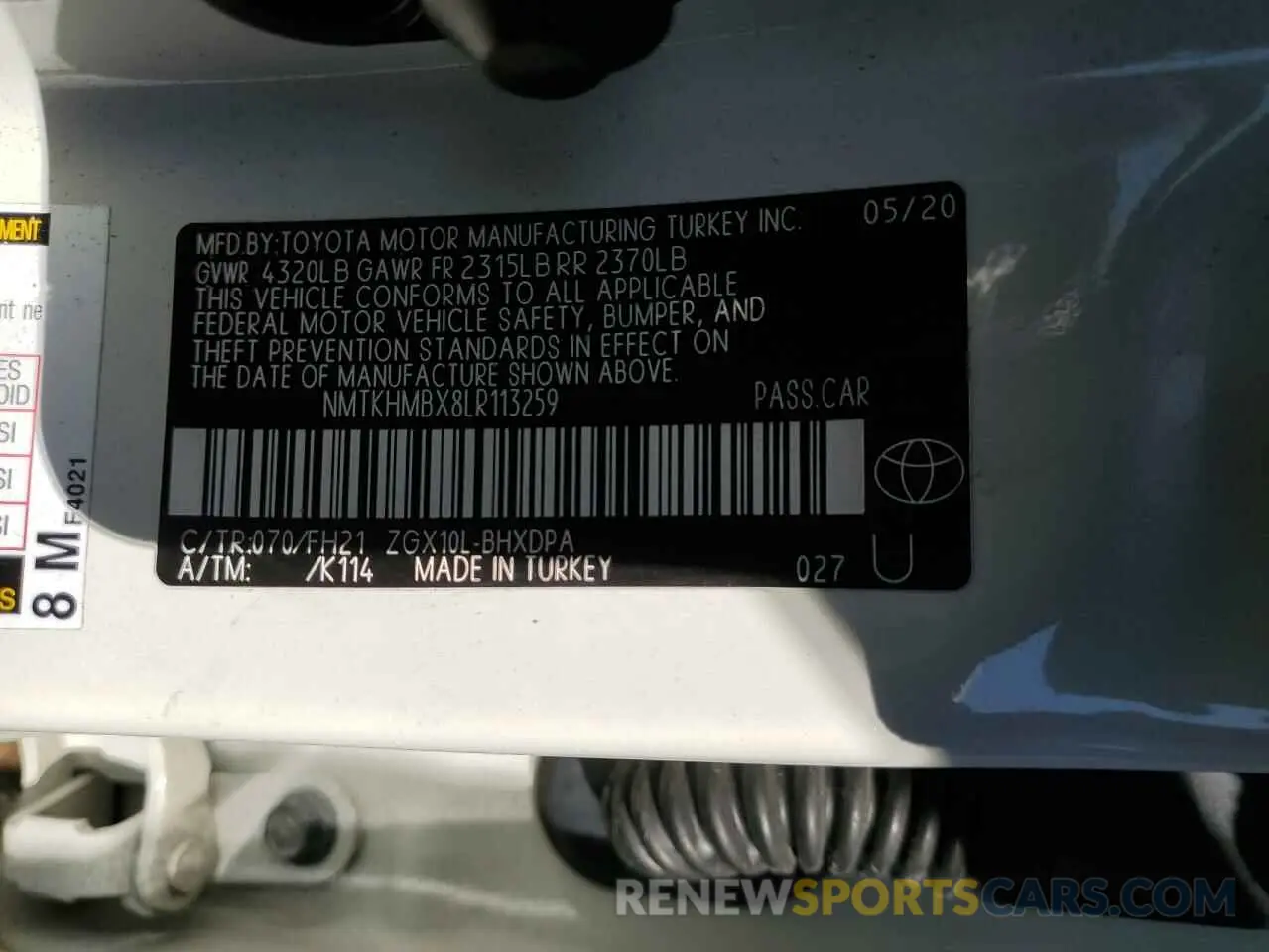 12 Фотография поврежденного автомобиля NMTKHMBX8LR113259 TOYOTA C-HR 2020