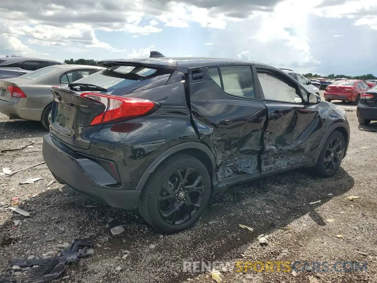 3 Фотография поврежденного автомобиля JTNKHMBX1M1114233 TOYOTA C-HR 2021