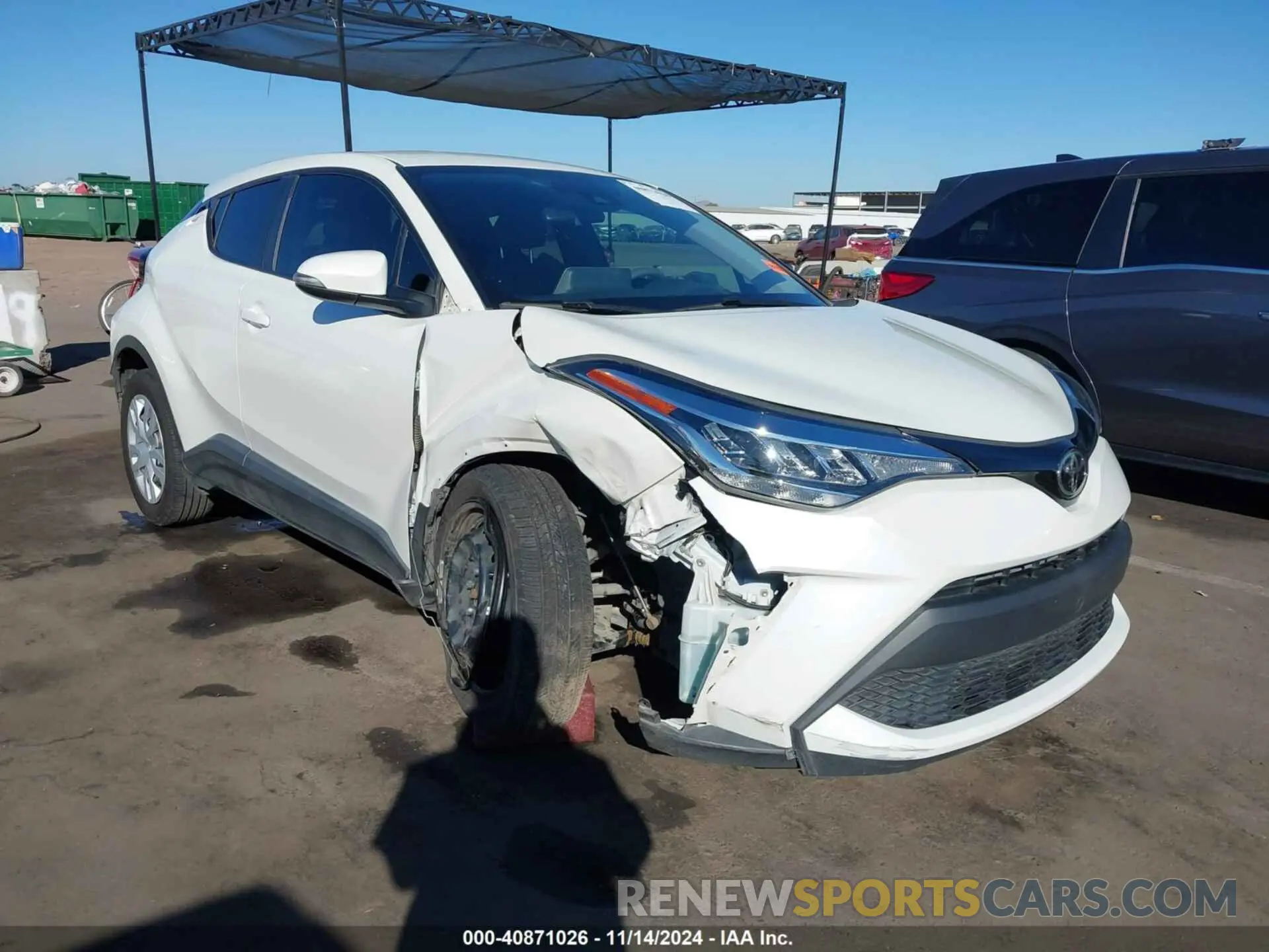 1 Photograph of a damaged car JTNKHMBX8M1107179 TOYOTA C-HR 2021