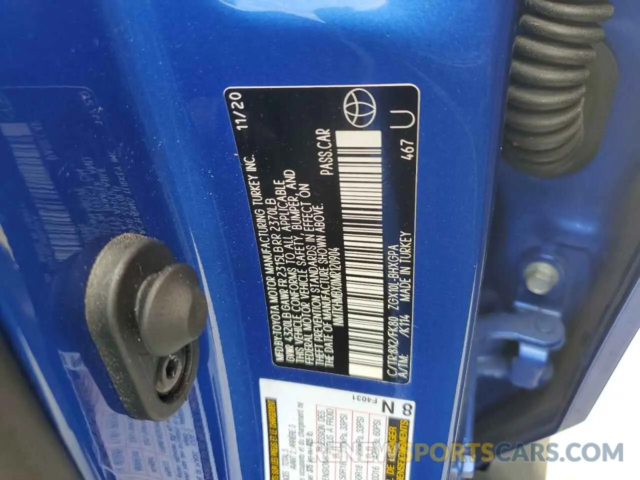 13 Фотография поврежденного автомобиля NMTKHMBX0MR120904 TOYOTA C-HR 2021
