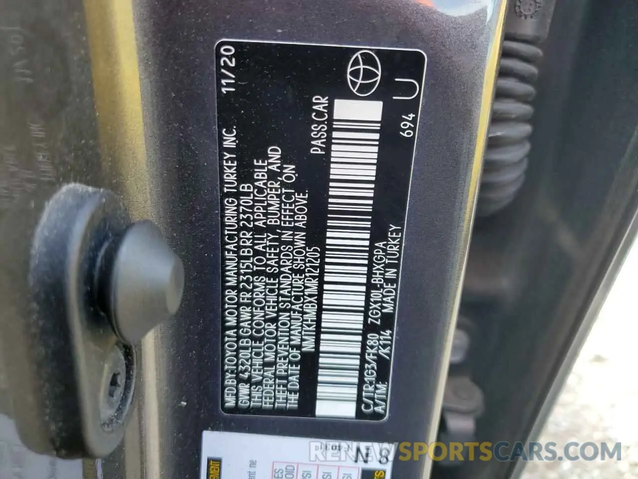 15 Фотография поврежденного автомобиля NMTKHMBX1MR121205 TOYOTA C-HR 2021