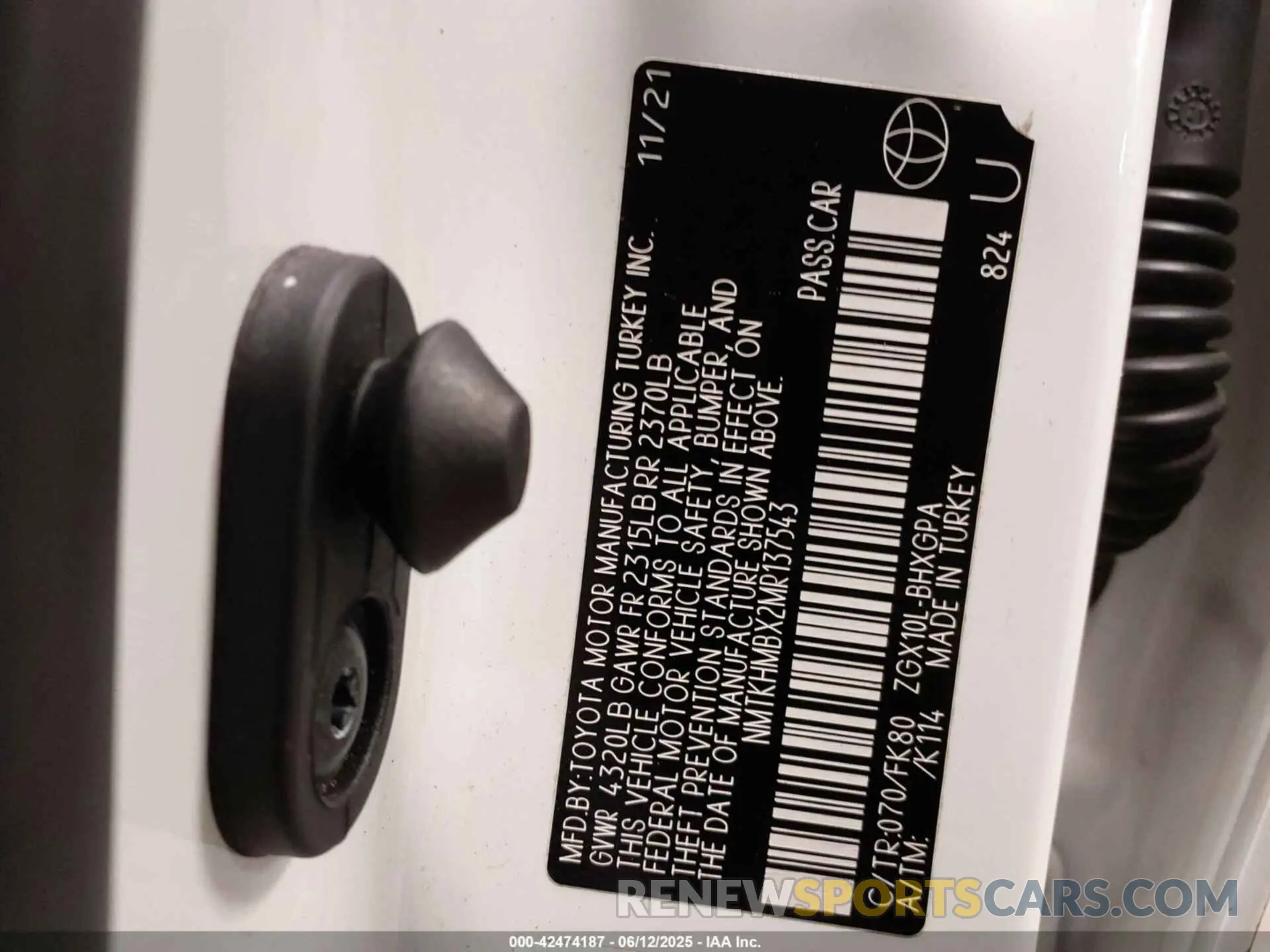 9 Photograph of a damaged car NMTKHMBX2MR137543 TOYOTA C-HR 2021