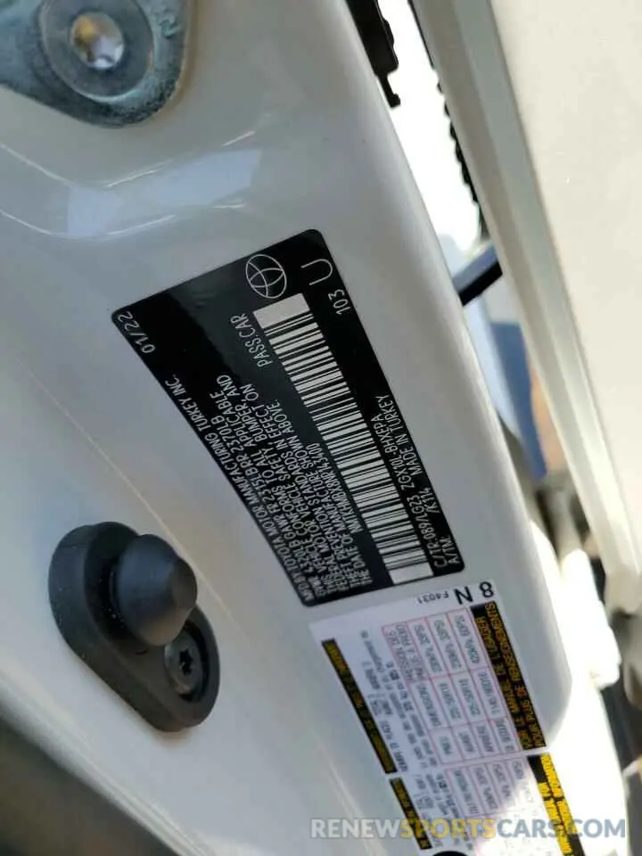 12 Photograph of a damaged car NMTKHMBX8NR143400 TOYOTA C-HR 2022