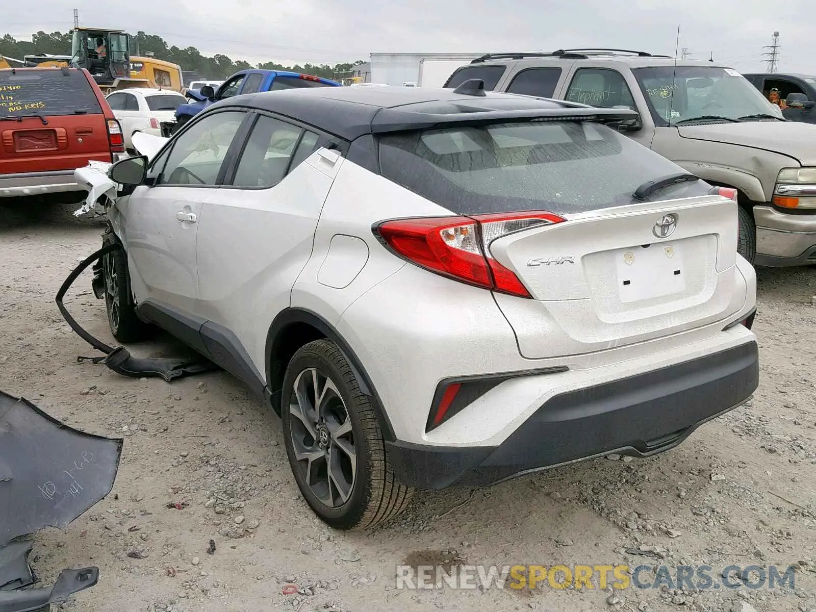 3 Photograph of a damaged car JTNKHMBX0K1037853 TOYOTA C-HR XLE 2019