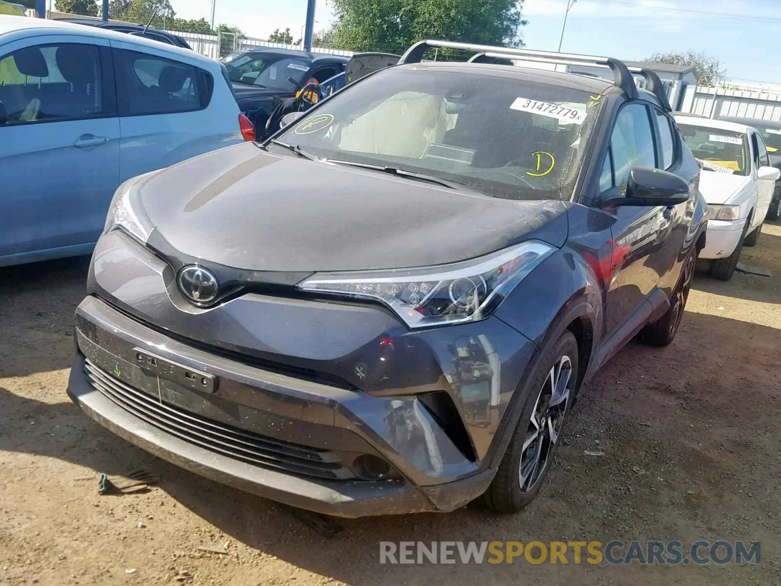 2 Photograph of a damaged car JTNKHMBXXK1032871 TOYOTA C-HR XLE 2019