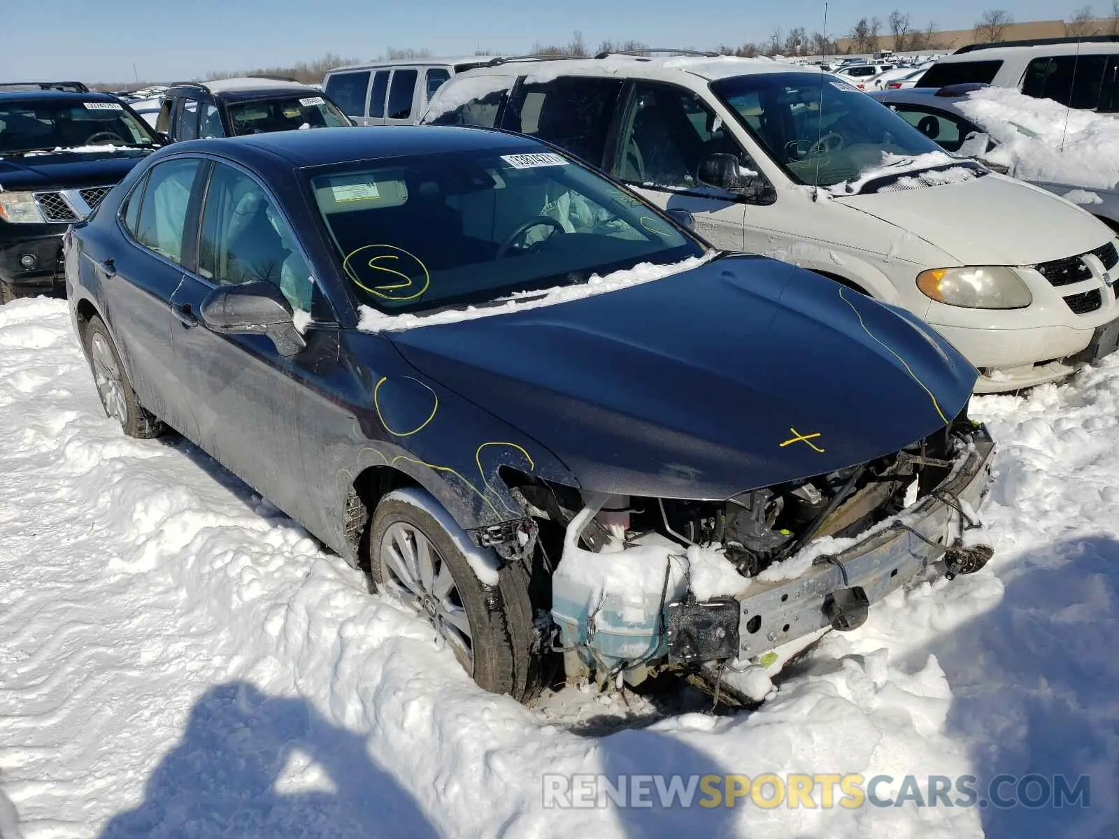 1 Photograph of a damaged car 4T1B11HK0KU254302 TOYOTA CAMRY 2019