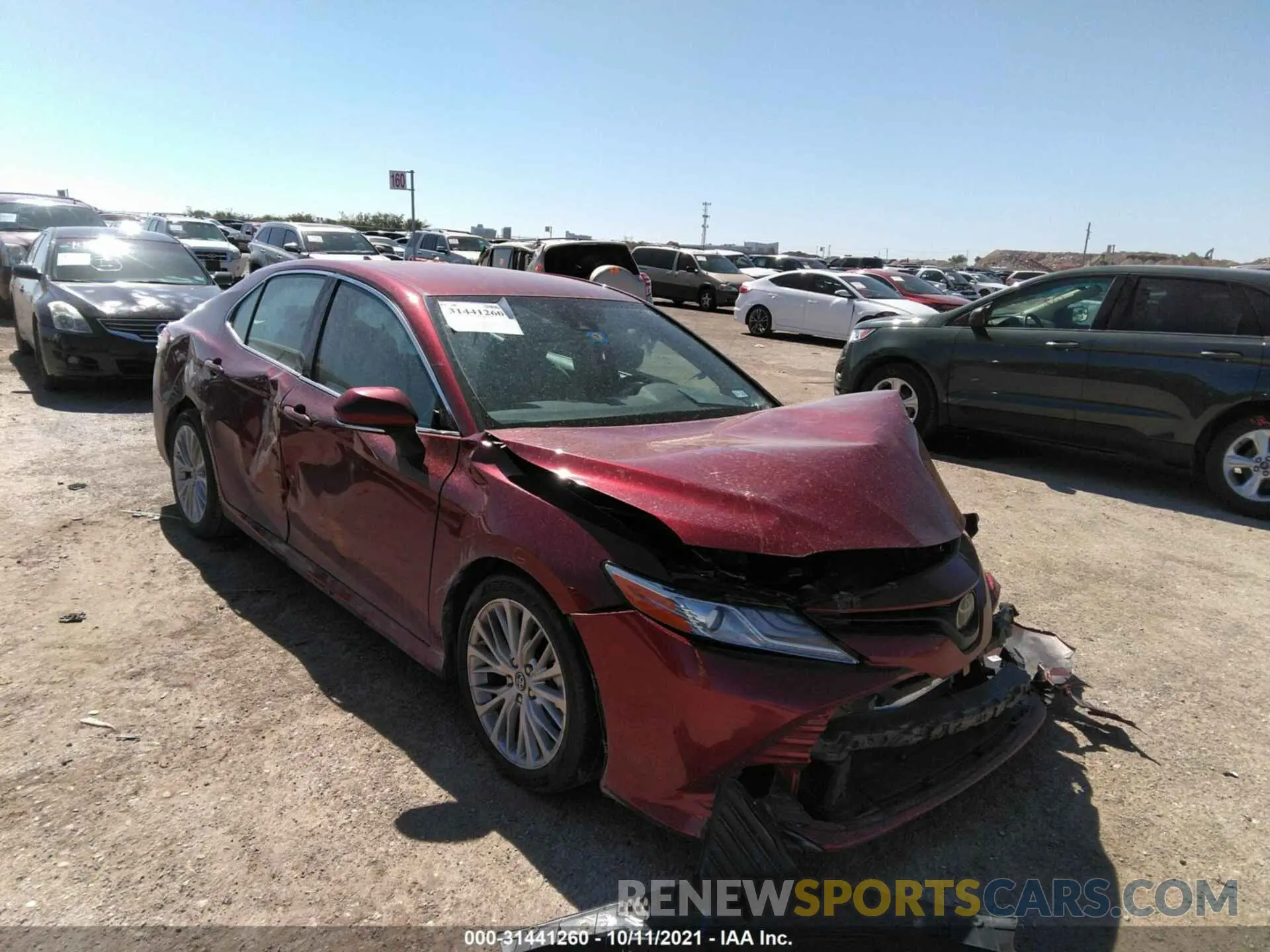 1 Photograph of a damaged car 4T1B11HK5KU738045 TOYOTA CAMRY 2019