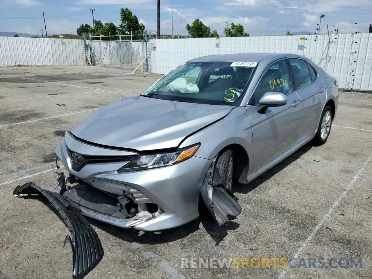 2 Photograph of a damaged car 4T1B11HK8KU205428 TOYOTA CAMRY 2019