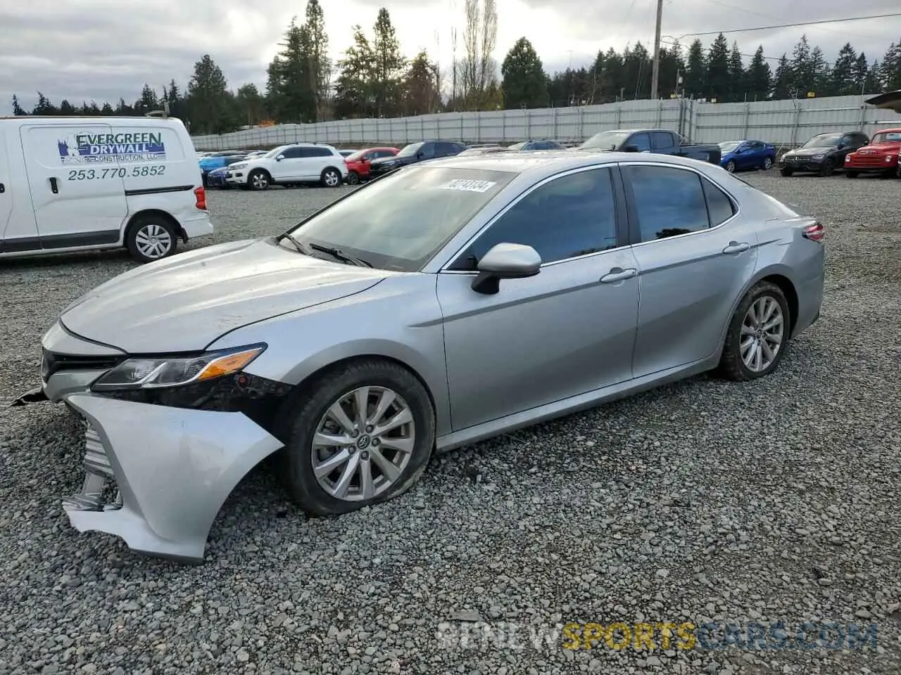 1 Photograph of a damaged car 4T1B11HK8KU221483 TOYOTA CAMRY 2019
