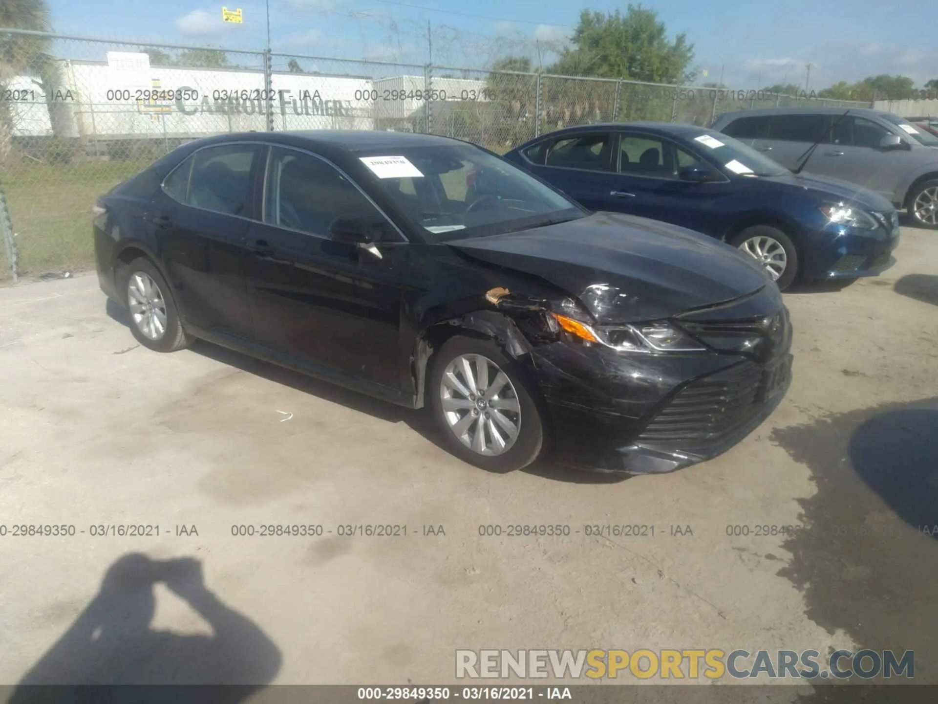 1 Photograph of a damaged car 4T1B11HK8KU238753 TOYOTA CAMRY 2019