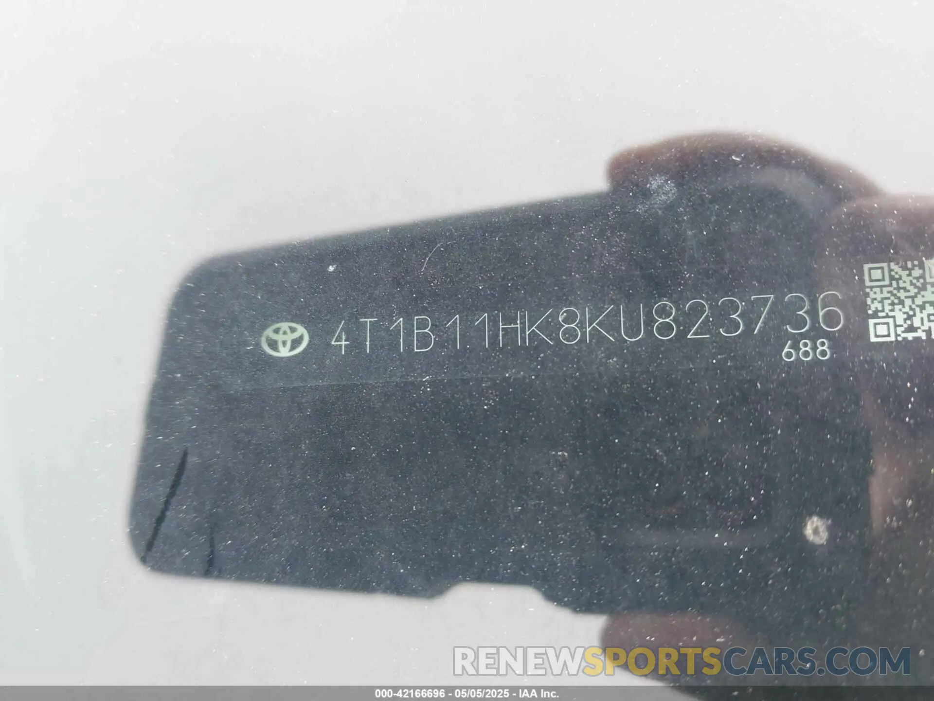 9 Фотография поврежденного автомобиля 4T1B11HK8KU823736 TOYOTA CAMRY 2019
