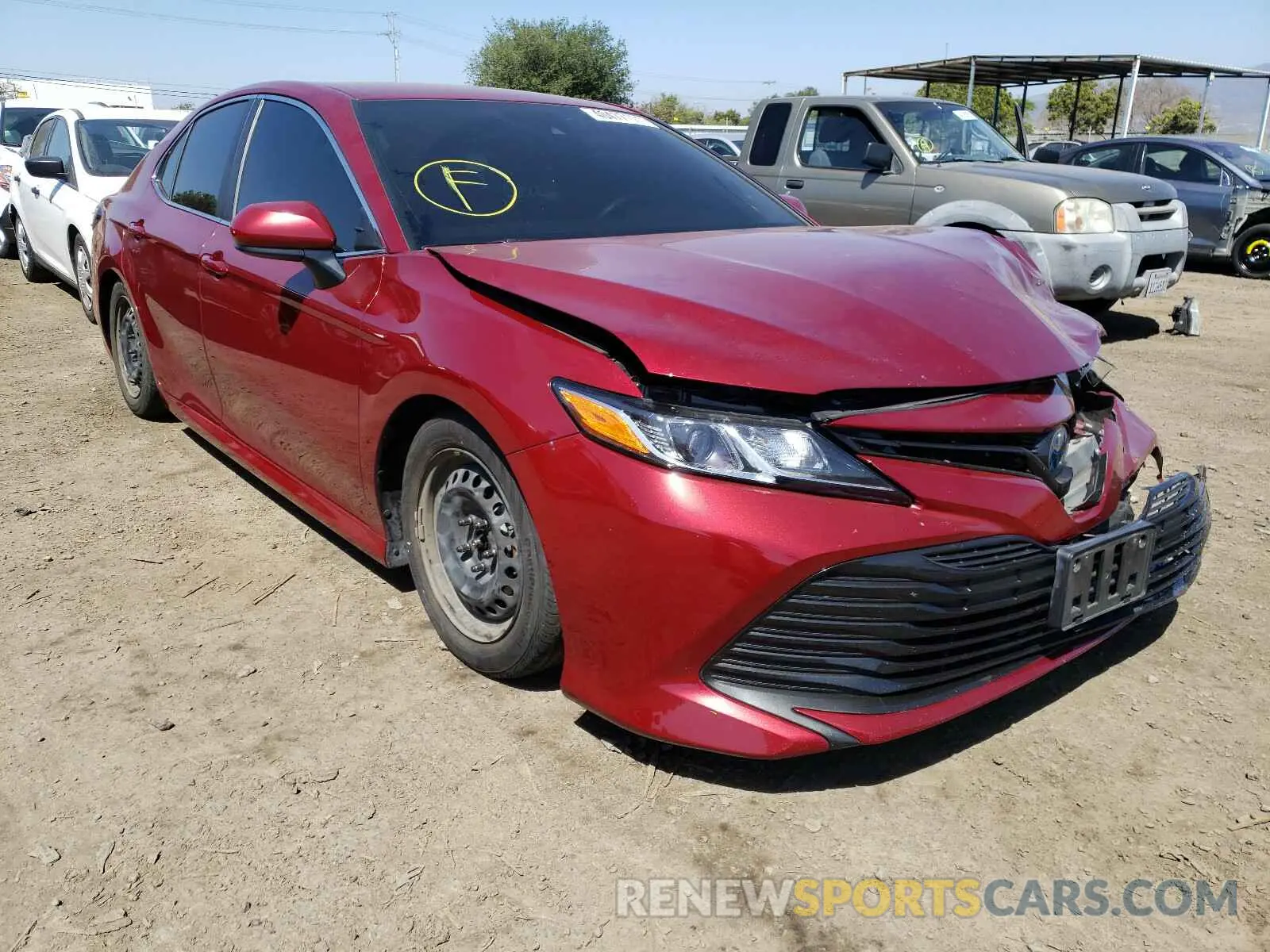 1 Photograph of a damaged car 4T1B31HK6KU516060 TOYOTA CAMRY 2019