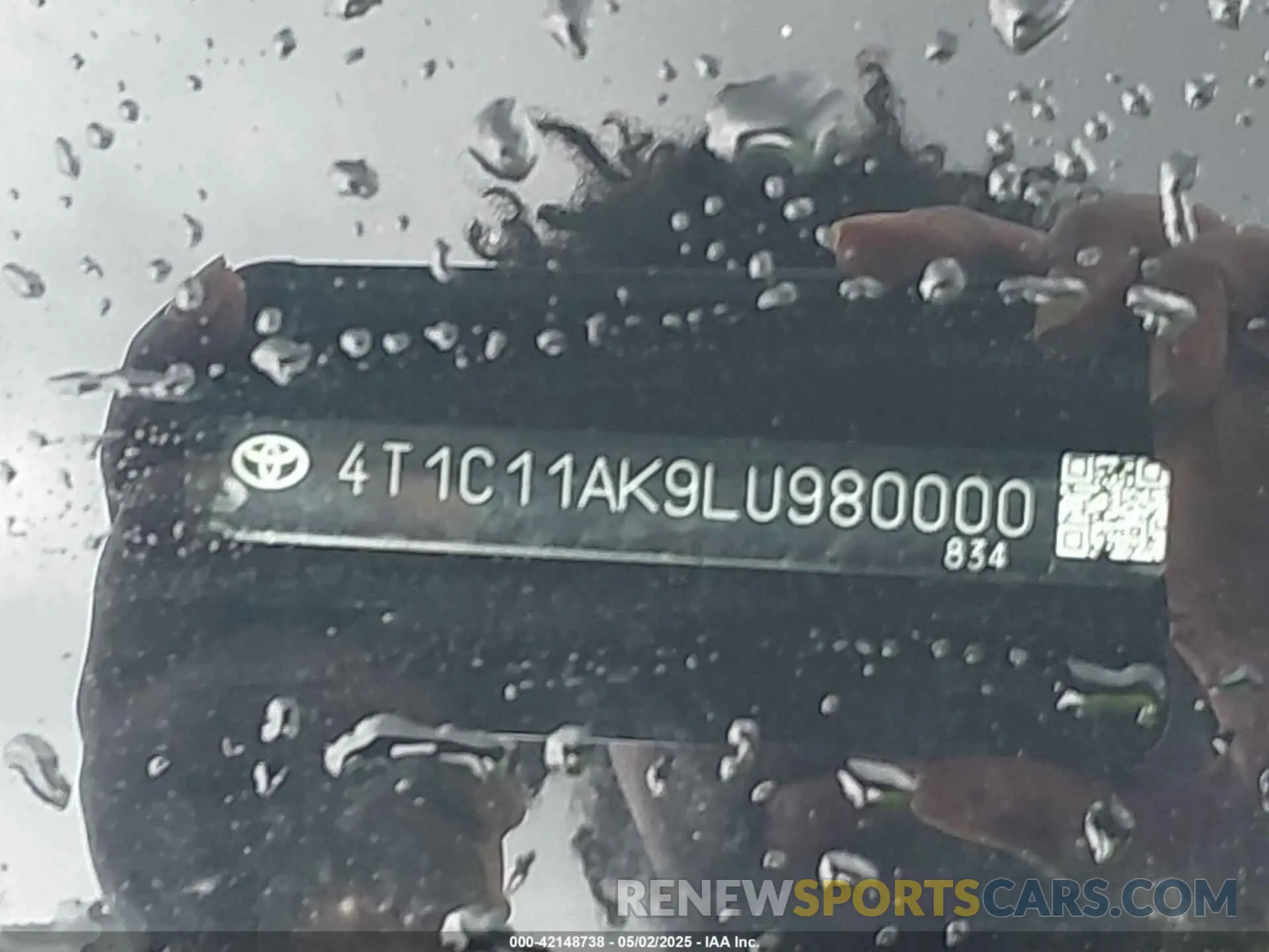 9 Photograph of a damaged car 4T1C11AK9LU980000 TOYOTA CAMRY 2020