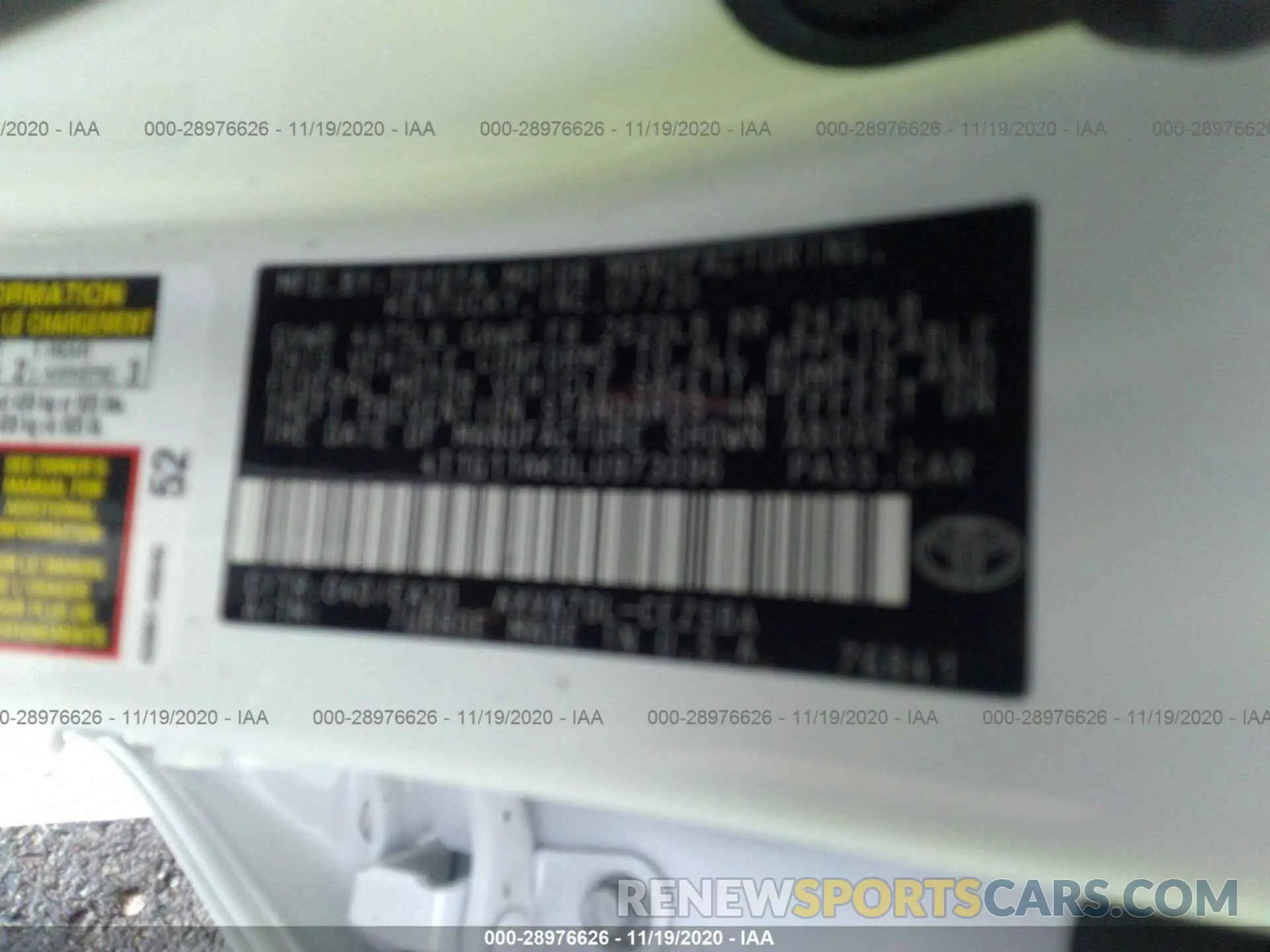 9 Photograph of a damaged car 4T1G11AK0LU973096 TOYOTA CAMRY 2020