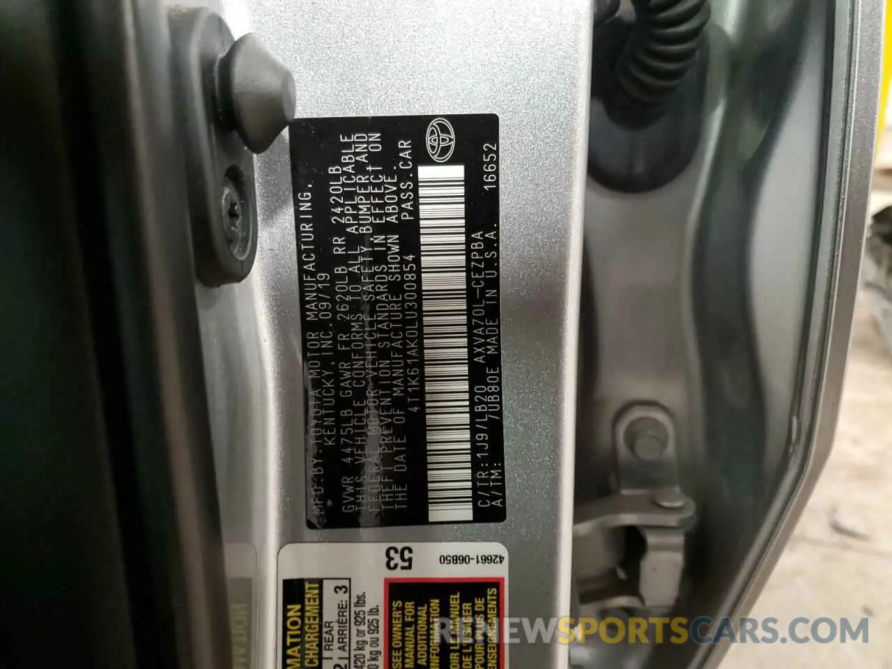 13 Фотография поврежденного автомобиля 4T1K61AK0LU300854 TOYOTA CAMRY 2020