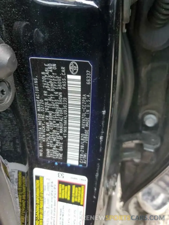 13 Photograph of a damaged car 4T1K61AK4LU936239 TOYOTA CAMRY 2020