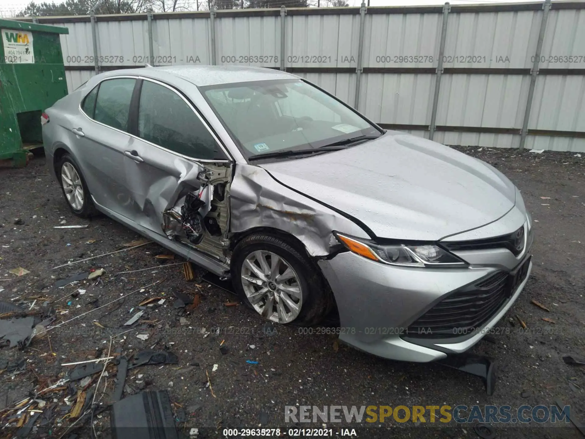 1 Photograph of a damaged car 4T1L11AK6LU501788 TOYOTA CAMRY 2020