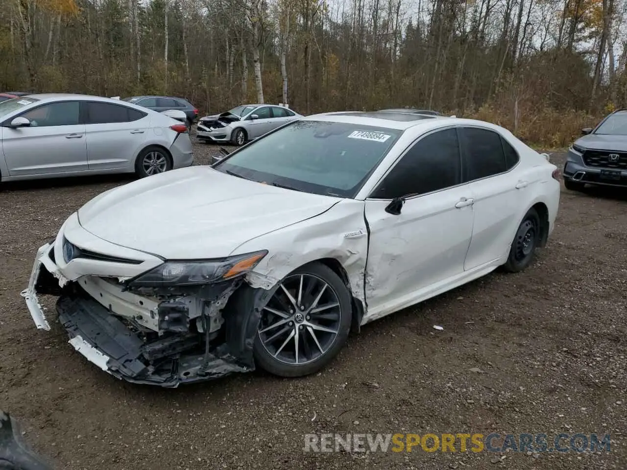 1 Photograph of a damaged car 4T1B21HK3MU015956 TOYOTA CAMRY 2021